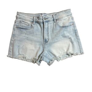 Wax Jean Light Wash Distressed Denim Shorts Size L